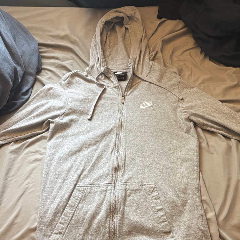 Nike Heather Gray Full-Zip Hoodie